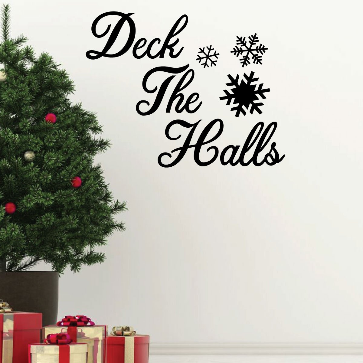 Christmas Wall Decal - Holiday Vinyl Stickers for Home Decor - Perfect for Living Room, Family Room & Seasonal Decoration | Easy Peel & Stick Design for Festive Home Makeover