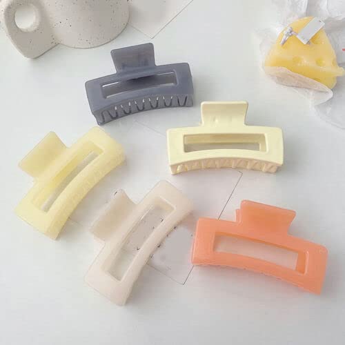 Stylish Korean Pearl Hair Claw Clips for Women - Fashionable Large Hair Clips Set of 5, Perfect for Long Hair & Updos - Elegant Barrettes & Hair Accessories for Women & Girls