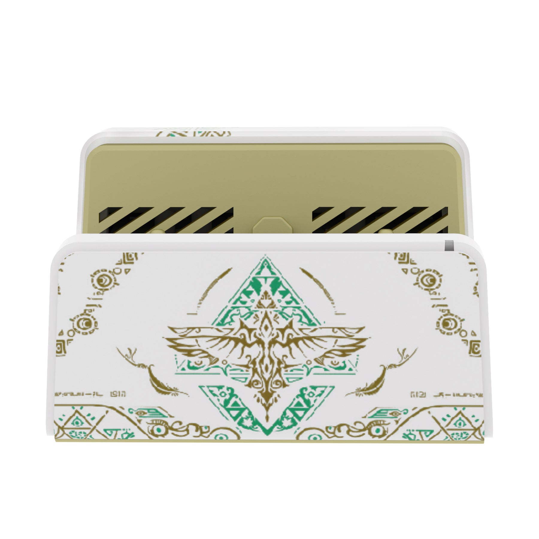 eXtremeRate AiryDocky DIY Replacement Shell Case for Nintendo Switch Dock - Glow in Dark Totem of Kingdom White | Custom Gaming Setup & Home Entertainment Accessory