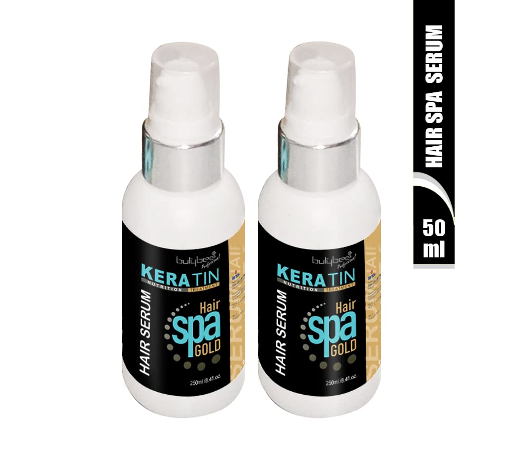 Butybee Professional Keratin Hair Serum with Walnut Oil - 50ml Hair Treatment for Shiny, Smooth & Frizz-Free Hair - Perfect for Daily Use, Salon Styling & Hair Spa Treatments
