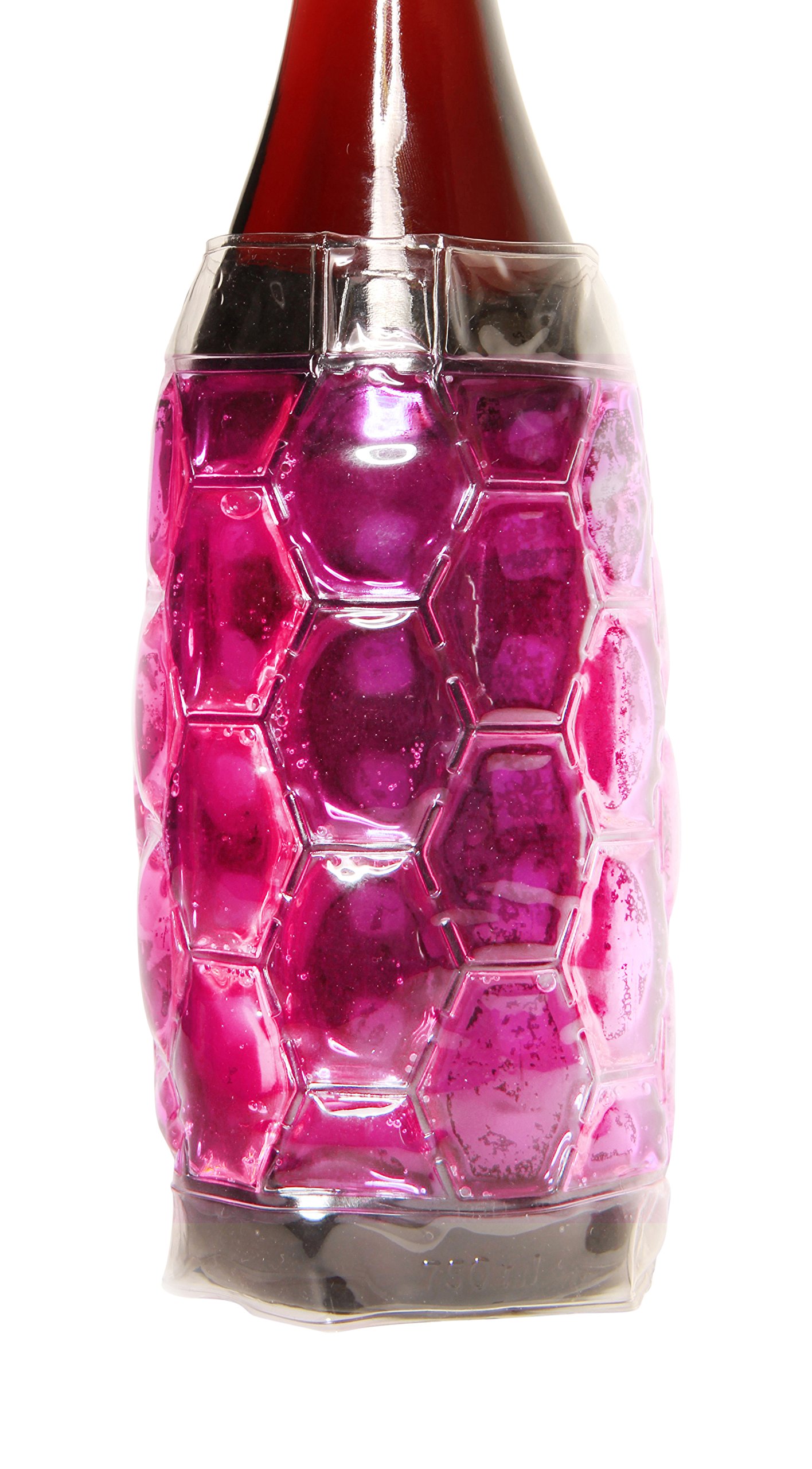 Zees Inc Freezable Wine Wrap - Pink Pocket Bottle Cooler for Chilling Wine, Beer & Beverages | Perfect for Picnics, Parties & Outdoor Events