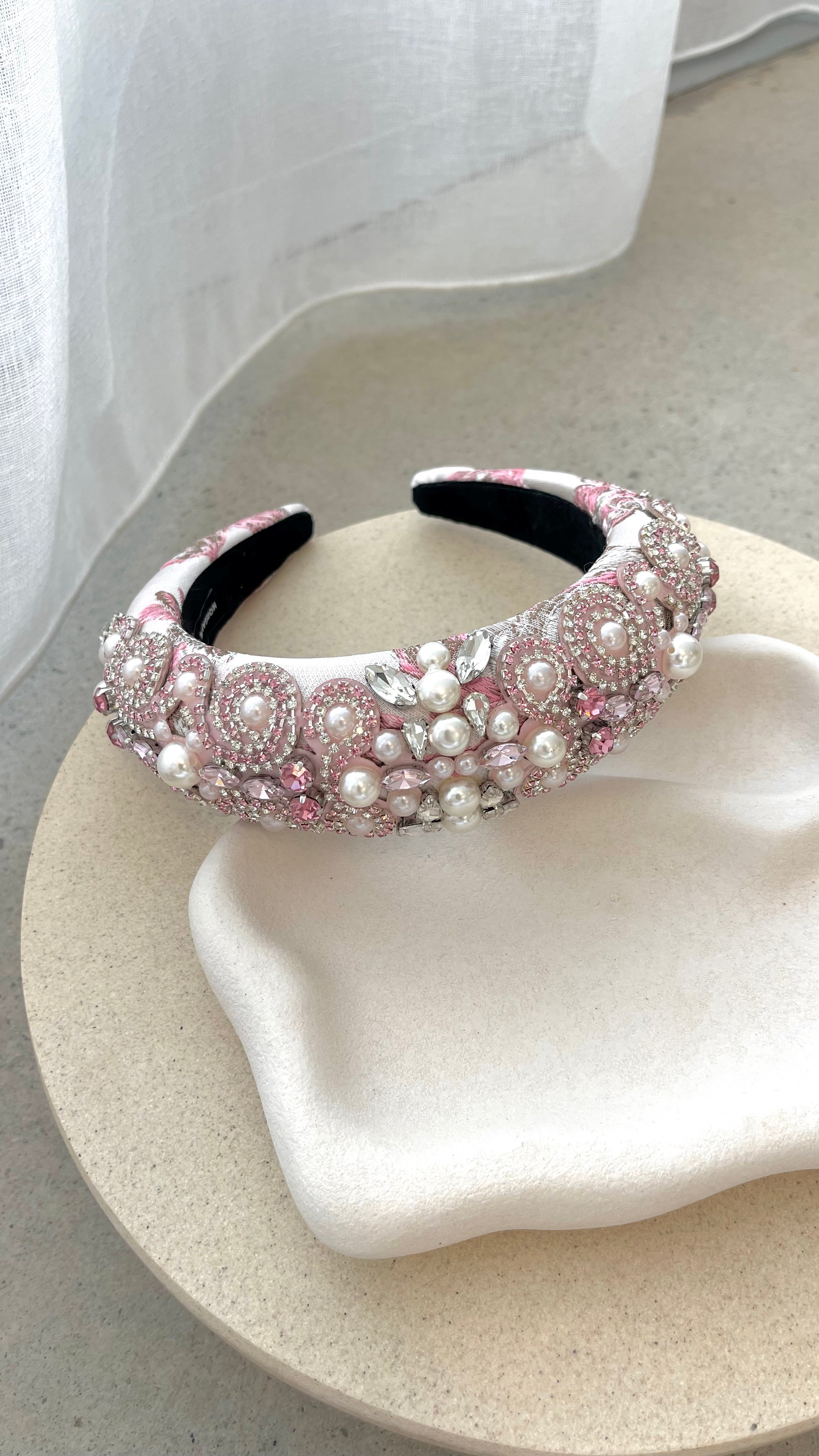 Anna Headband for Women - Soft Stretchy Pink Hair Band for Workouts, Yoga & Everyday Wear