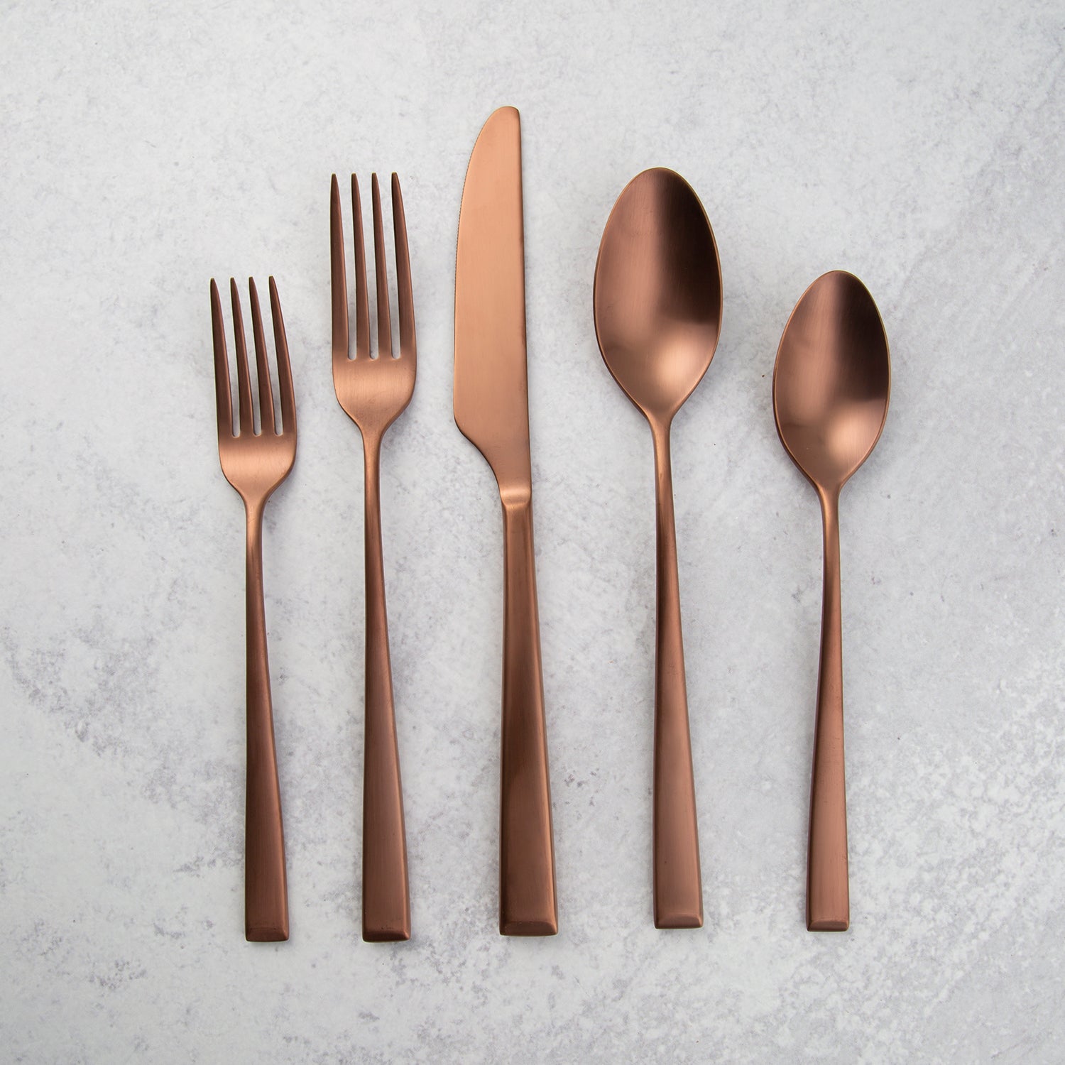 Premium Marlise Copper Satin 20-Piece Flatware Set - Elegant Stainless Steel Cutlery for Dining, Wedding Gifts & Home Entertaining
