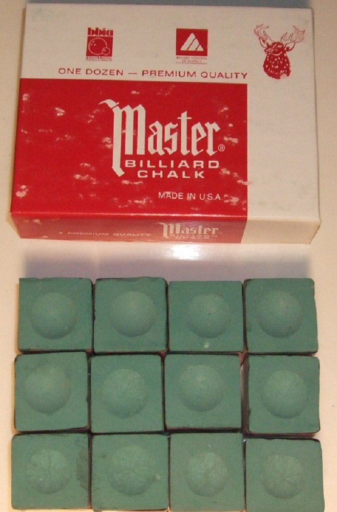 Premium Master Billiard & Pool Cue Chalk Box - 12 High-Quality Chalk Cubes for Smooth Shots | Perfect for Professional Players & Home Game Rooms