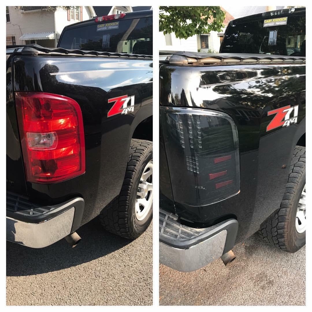 LED Tail Lights Assembly Compatible with 2007-2013 Chevy Silverado, Replacement Tail Lights for 07-13 Chevy Silverado (Excludes 2007 Silverado Classic & GMC Series) - Clear Lens - Upgrade Your Truck's Style & Nighttime Visibility