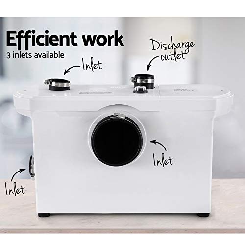 600W 110V Macerator Sewage Pump - Heavy Duty Waste Water Disposal System for Marine Toilet, RV Bathroom, Laundry & Sump Applications | Ideal for Boats, Campers & Off-Grid Living