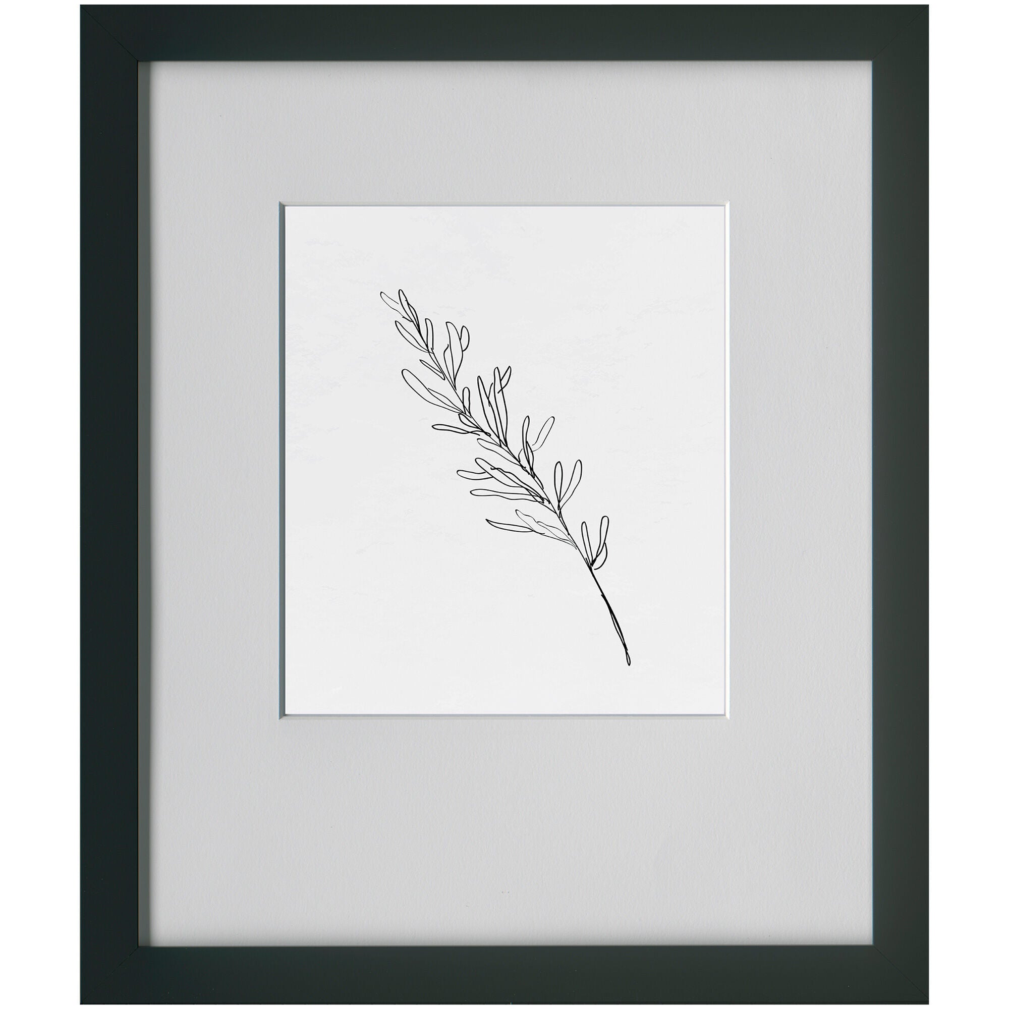 Ink Leaf III Wall Art - Modern Abstract Canvas Painting for Home & Office Decor - Perfect for Living Room, Bedroom, and Workspace