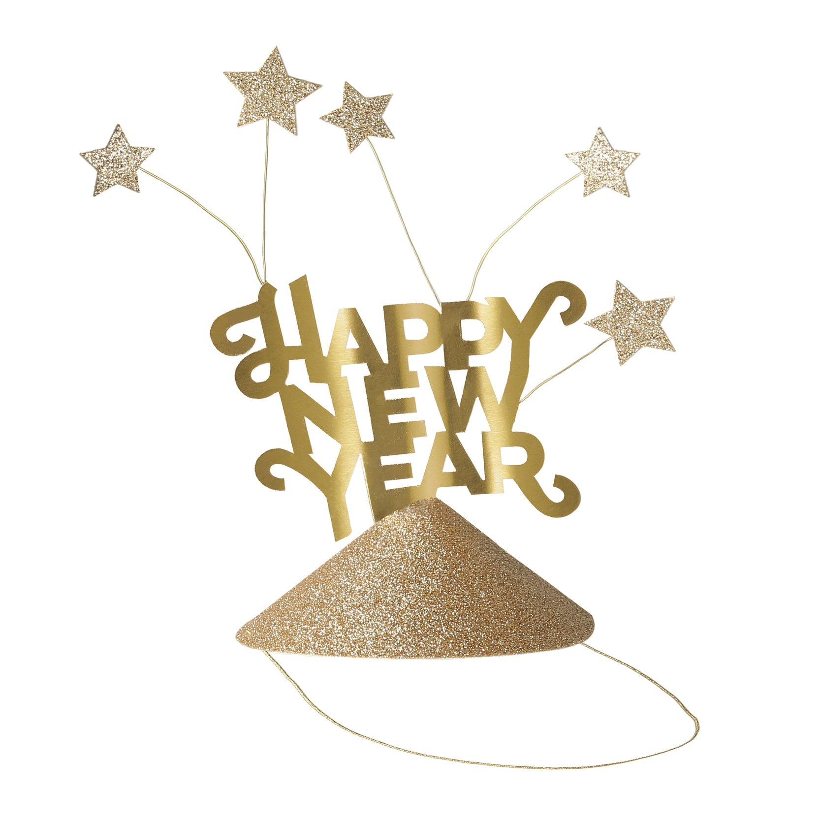 Happy New Year Party Hats 2024 - 12 Pack Colorful Foil Celebration Hats for New Year's Eve Countdown, Birthday Parties & Festive Events