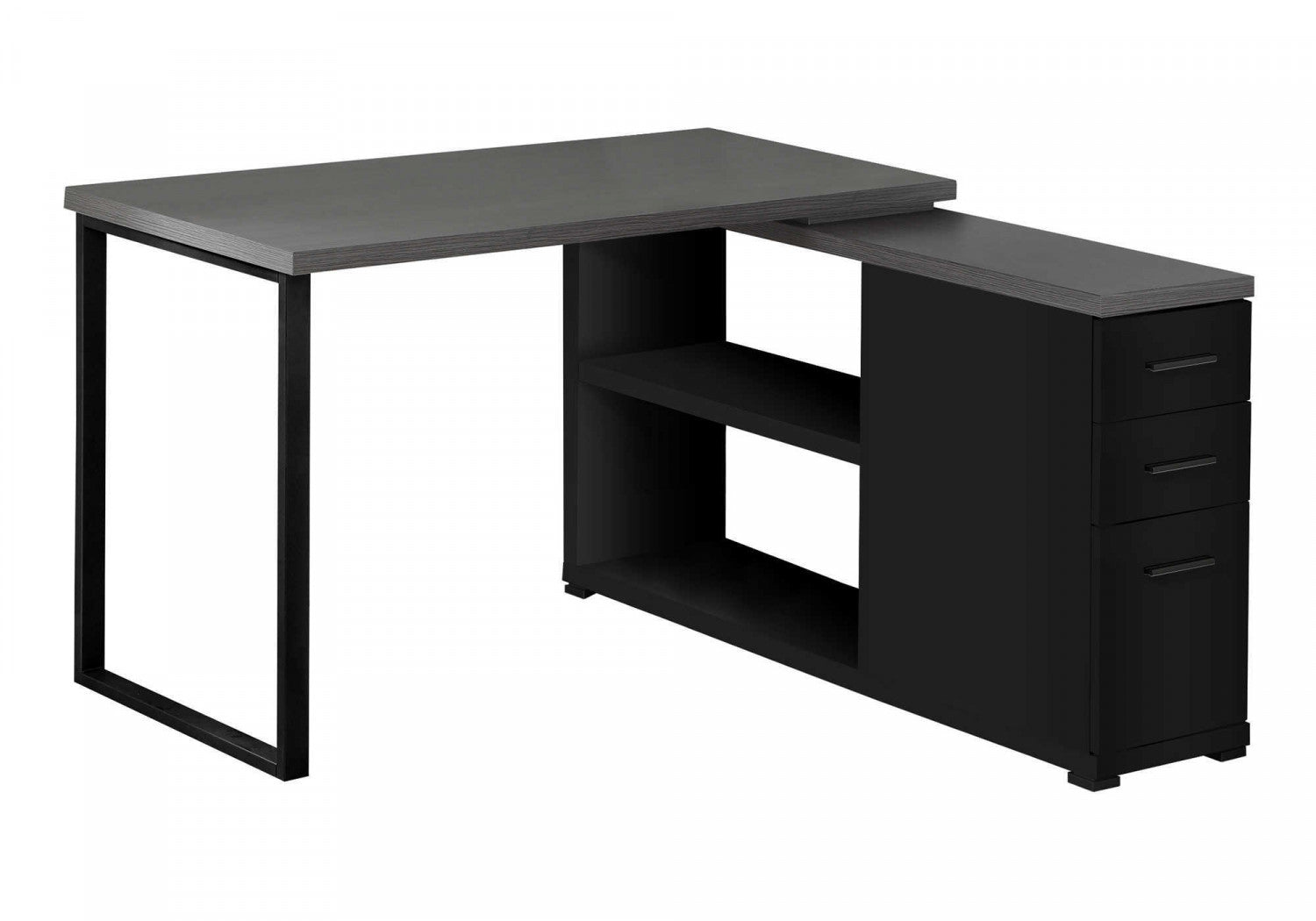 Kivo Desk - Modern Black Computer Desk for Home Office, Gaming & Study | Ergonomic Design with Durable Metal Frame | Perfect for Small Spaces & Remote Work