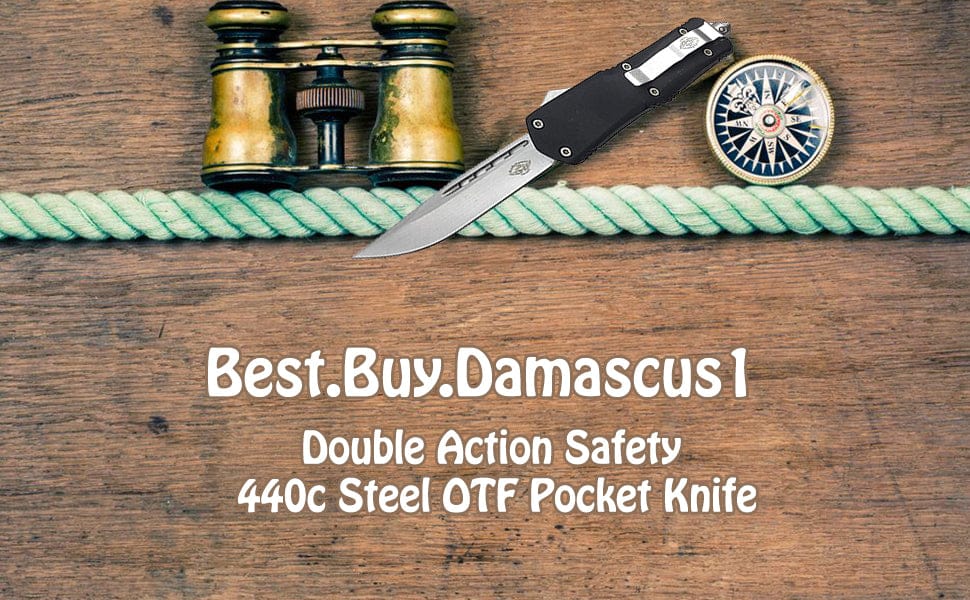 Premium 440C Stainless Steel Pocket Knife for Men - Tactical Folding Knife with Quick-Open Front Design - Ideal for Camping, Hiking & Everyday Carry (EDC) - Perfect Gift for Outdoorsmen