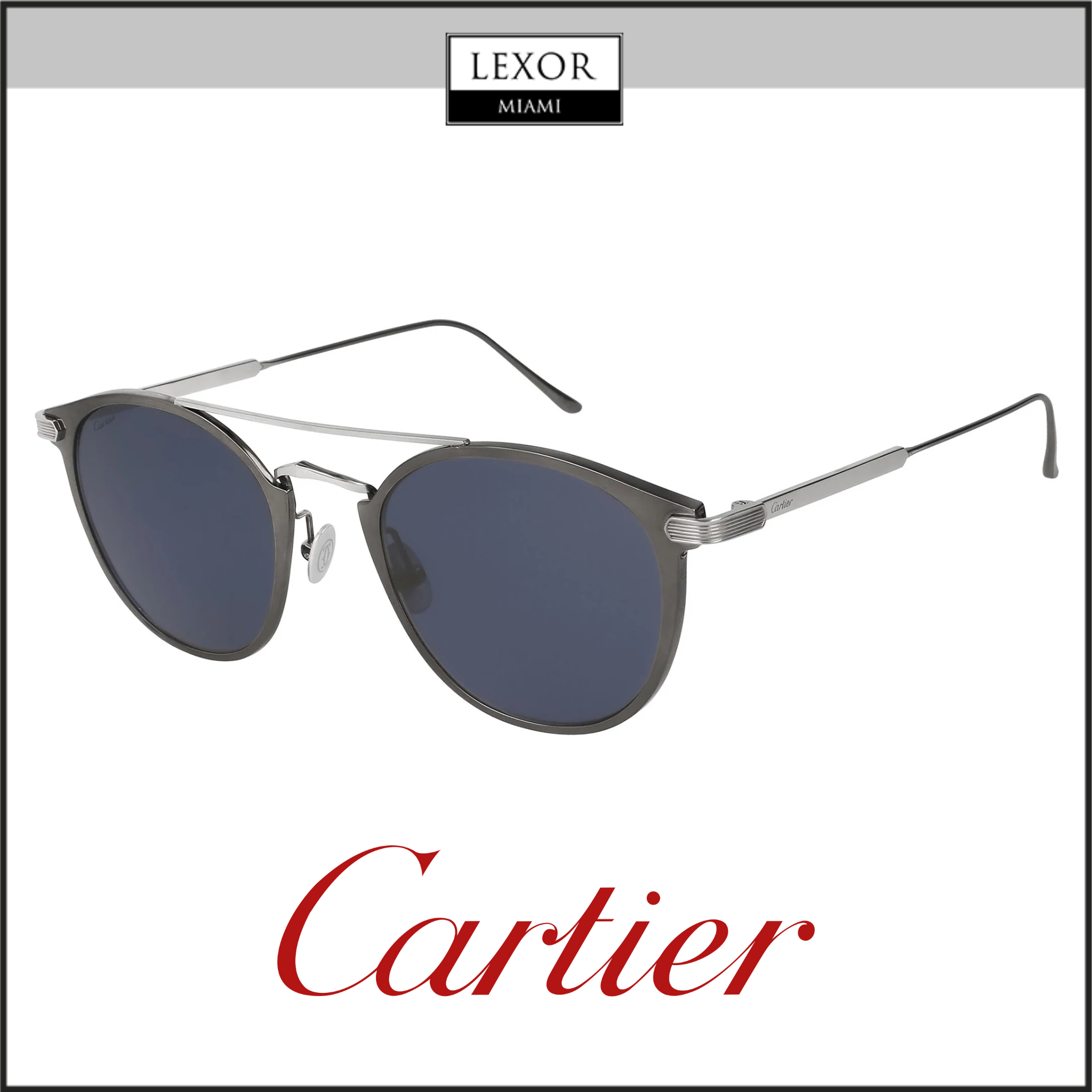 Cartier CT0015S 006 52mm Unisex Luxury Sunglasses - UV Protection, Polarized Lenses for Men & Women - Perfect for Driving, Beach & Outdoor Activities