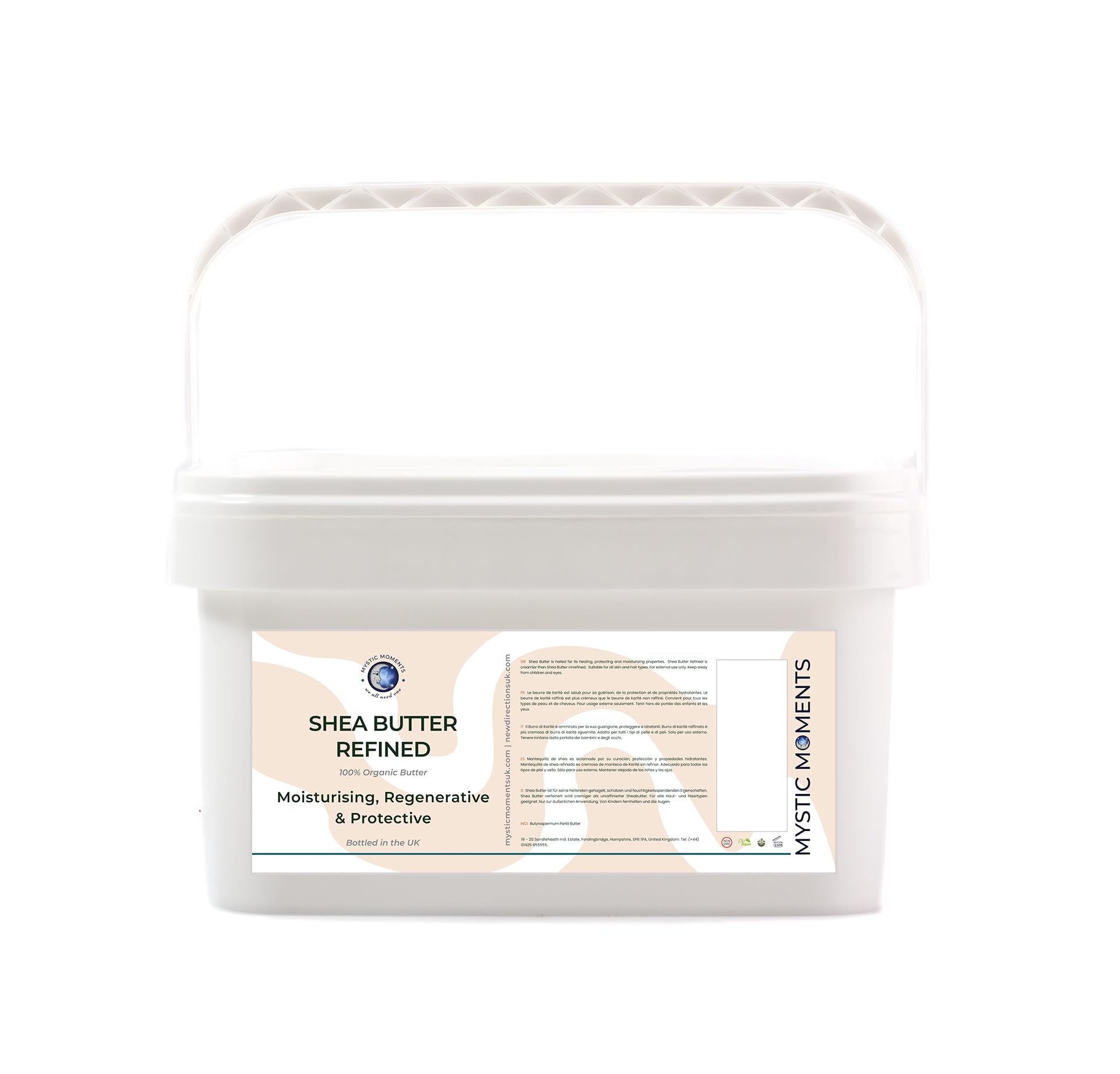 Pure Organic Refined Shea Butter 5Kg - 100% Natural, Vegan, GMO-Free Cosmetic Butter for Skin & Hair Care | Ideal for DIY Lotions, Soaps & Lip Balms