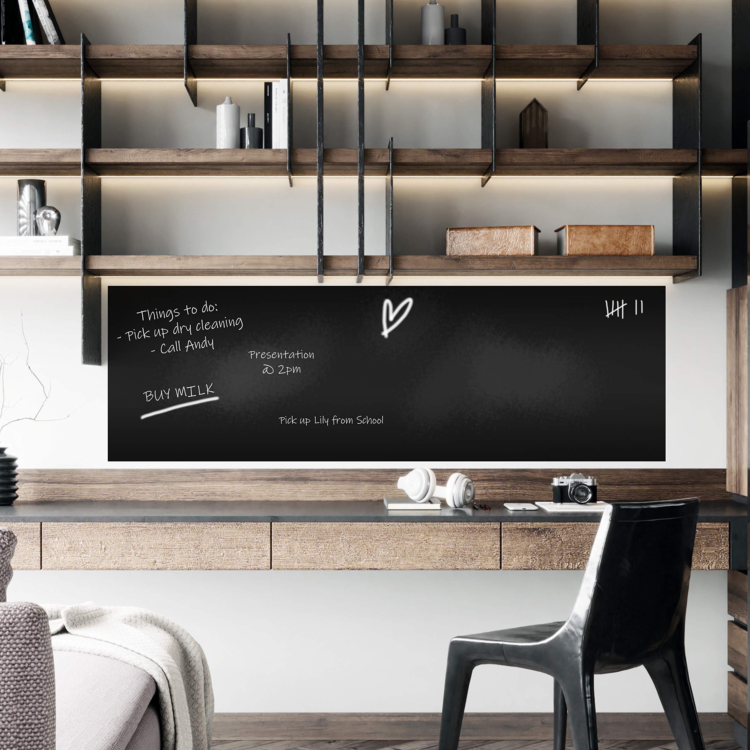 Blackboard Wall Stickers - Self-Adhesive Vinyl Decals for Home Office, Nursery, Kids Bedroom & Café Decor | DIY Wall Art Gift Idea | Perfect for Schools, Hotels & Creative Spaces