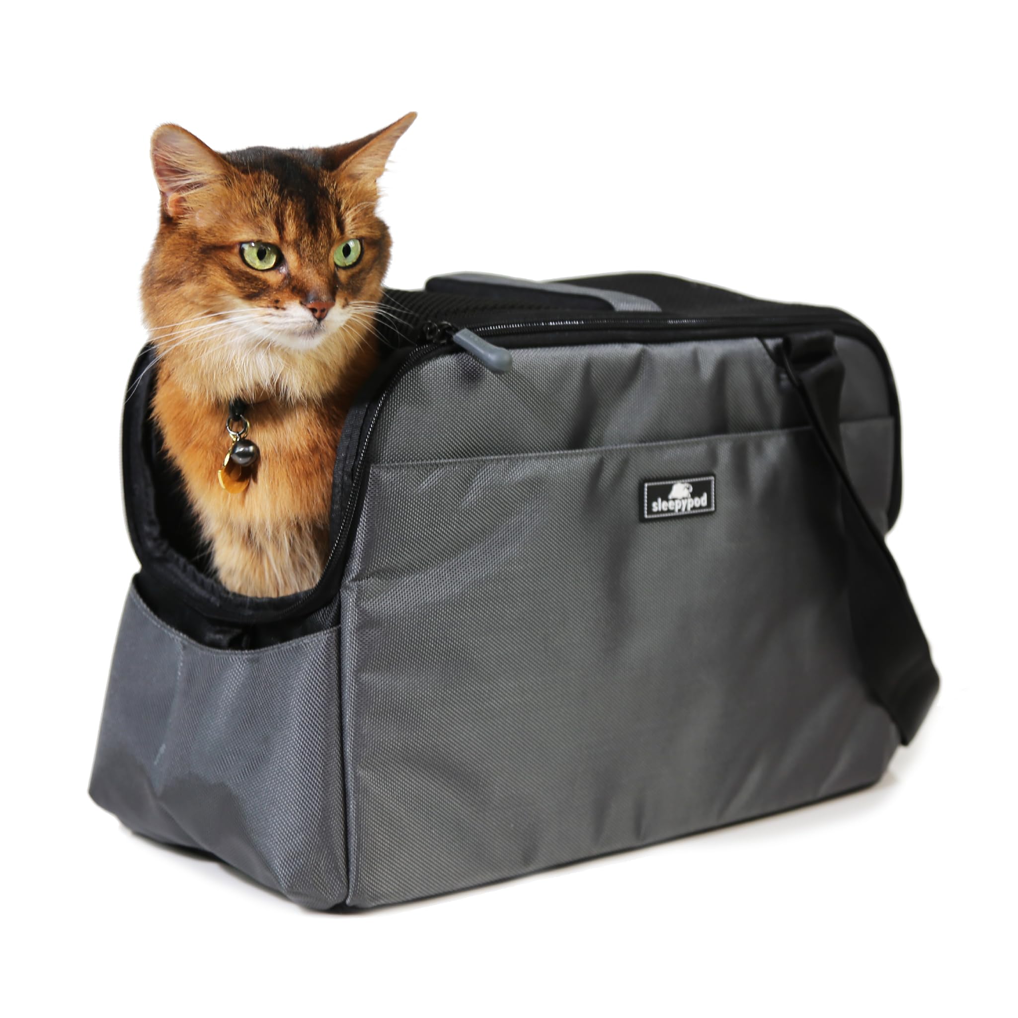 Sleepypod Atom Airline Approved Pet Carrier - Crash-Tested Travel Carrier for Small Dogs & Cats Under 12 lbs (Charcoal Gray) - Perfect for Air Travel, Road Trips & Vet Visits