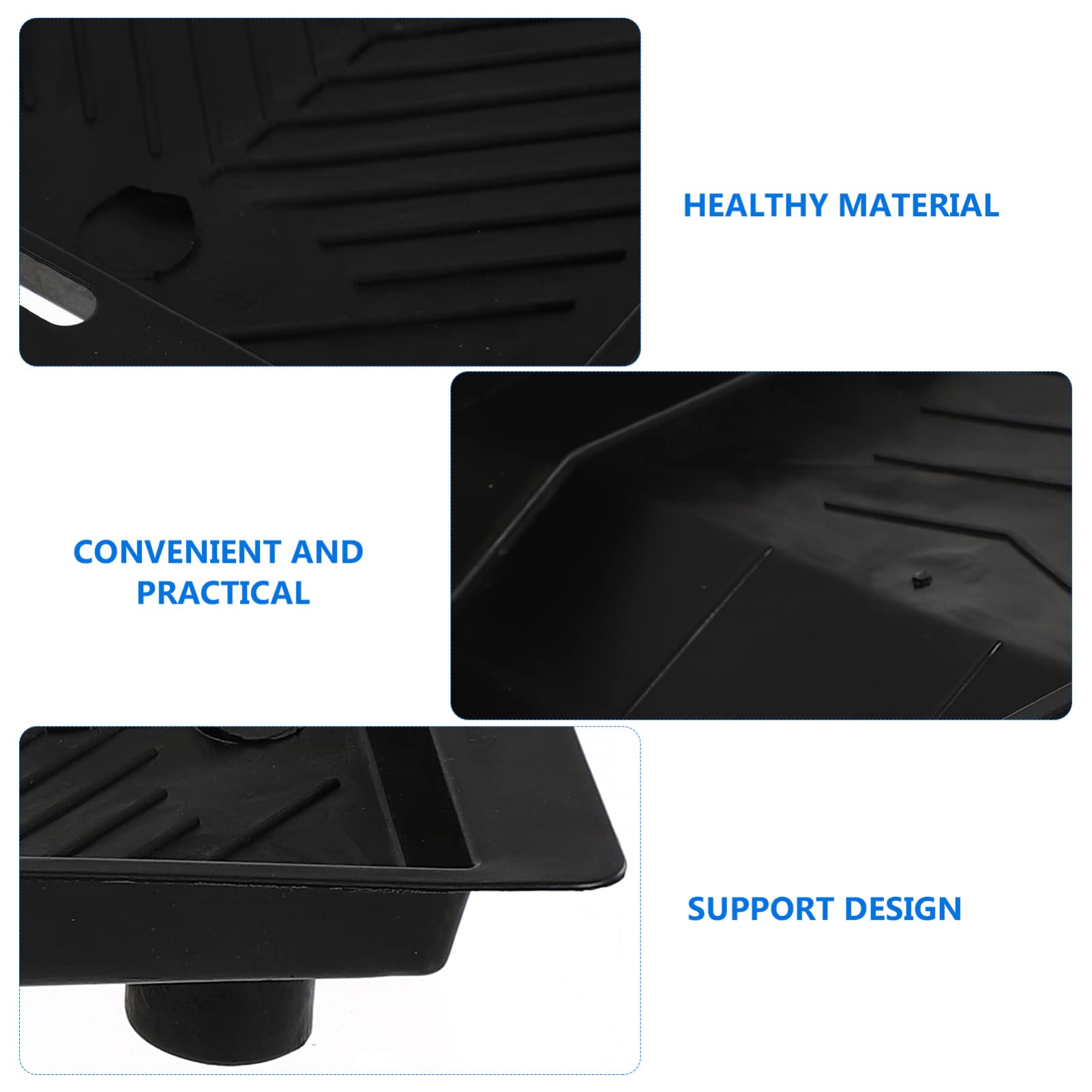 3-Piece Large Capacity Plastic Paint Mixing Trays – Wall Painting Tool with Paintbrush Holder & Storage for Pigment Mixing | Perfect for DIY Home Painting Projects & Professional Use