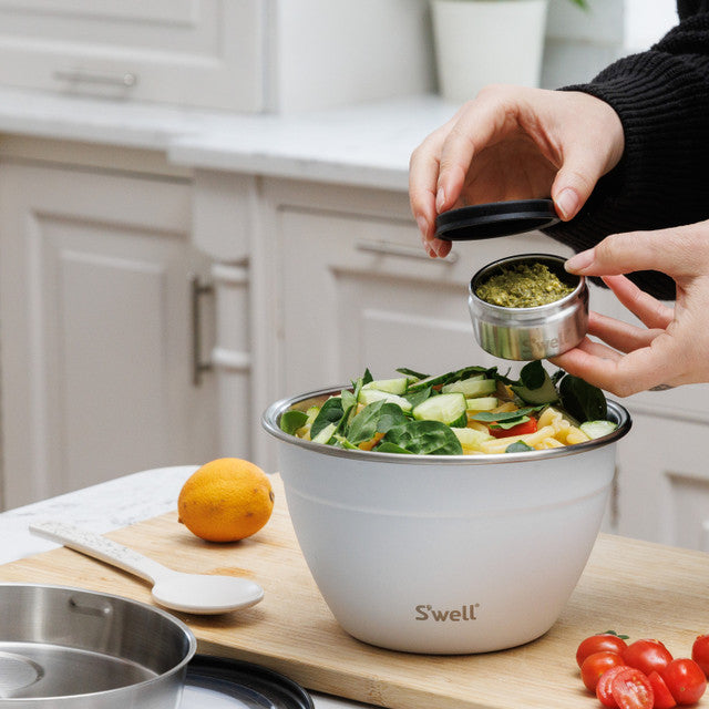 Premium Moonstone Salad Bowl Set - 1.9L Capacity, Durable & Elegant Serving Bowl for Healthy Meals, Family Dinners & Party Entertaining