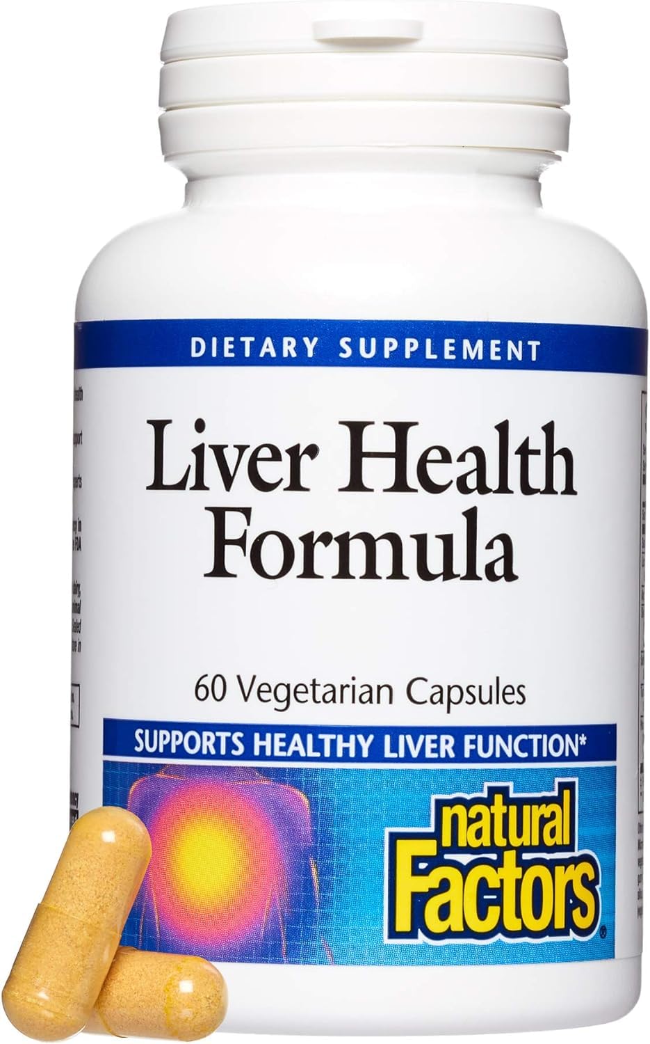 Natural Factors Liver Health Formula - 60 Capsules (30 Servings) with Licorice, Turmeric & Schisandra for Liver Detox & Support | Herbal Supplement for Liver Cleansing & Wellness | Daily Liver Care for Adults