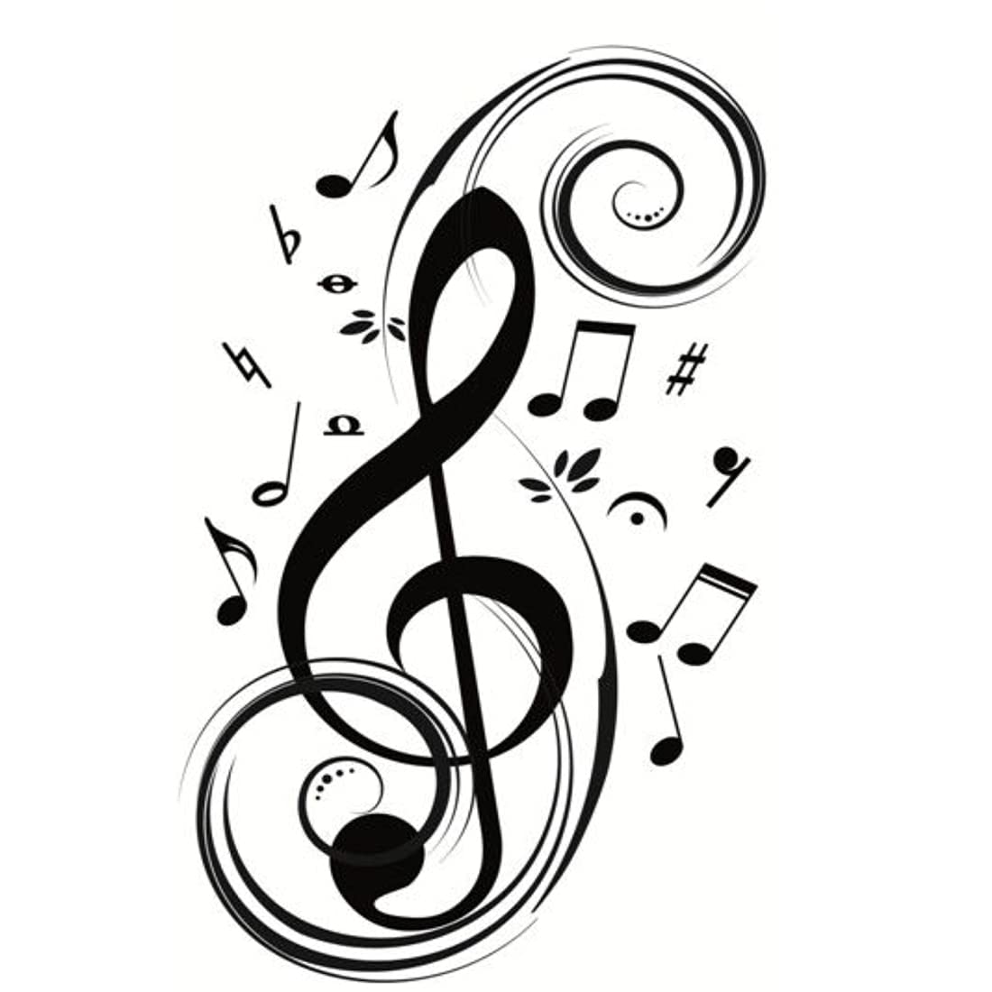 Waterproof Temporary Tattoos for Men & Women - Music Inspired Body Art for Concerts, Festivals & Parties