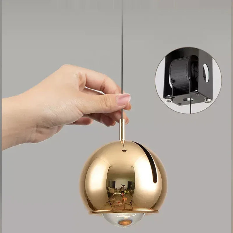 Hyve Modern Pendant Light - Sleek Contemporary Hanging Light Fixture for Kitchen Island, Dining Room & Living Room Decor
