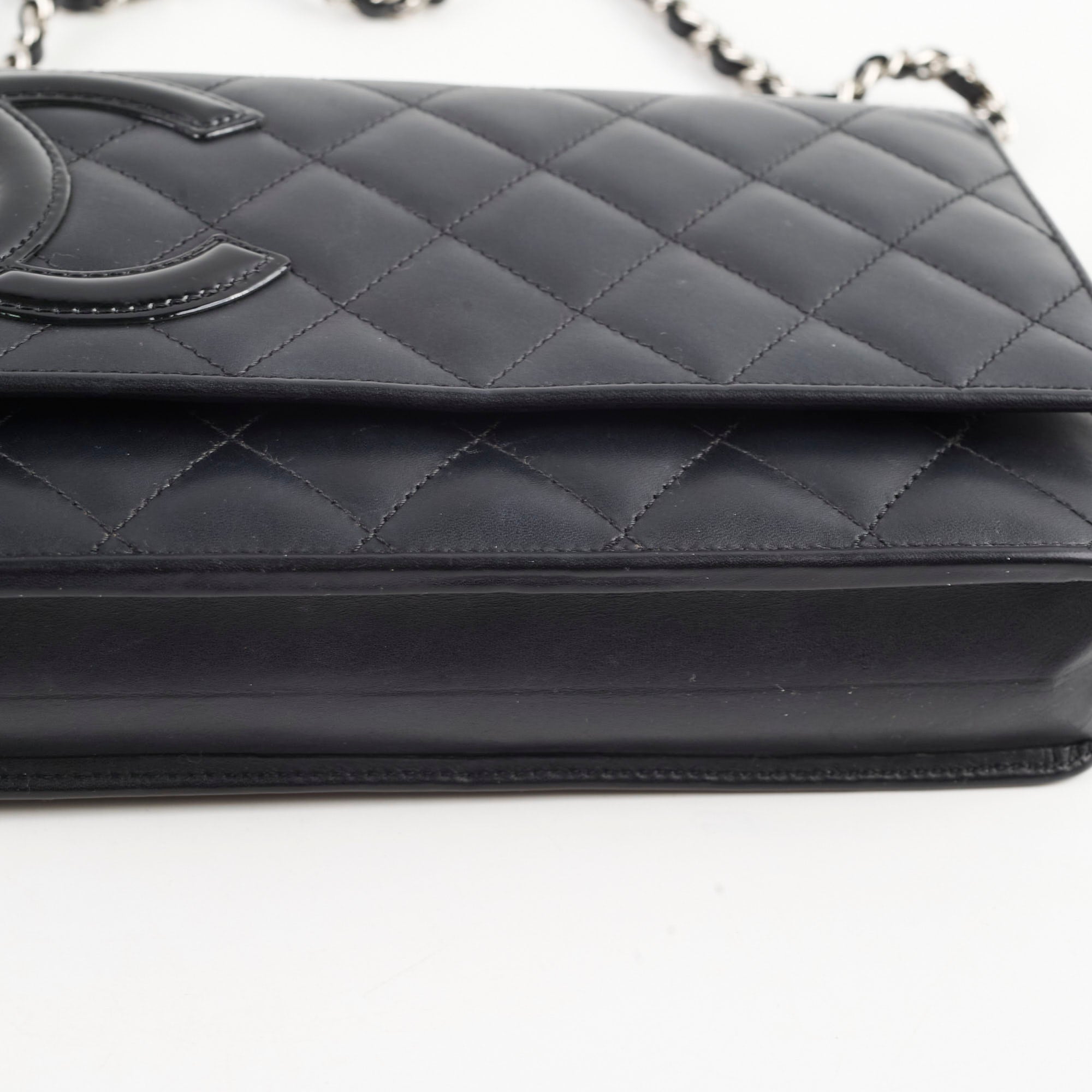 Chanel CC Cambon Wallet on Chain WOC Black Leather Crossbody Bag for Women | Luxury Designer Handbag for Evening Parties & Daily Use
