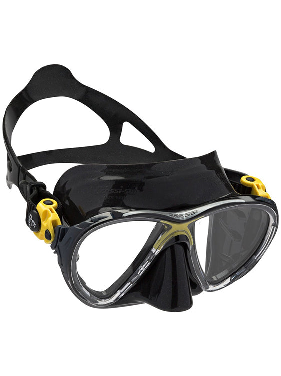 Cressi Big Eyes Evolution Scuba Diving Mask - High Visibility Anti-Fog Snorkeling Gear for Underwater Exploration & Swimming