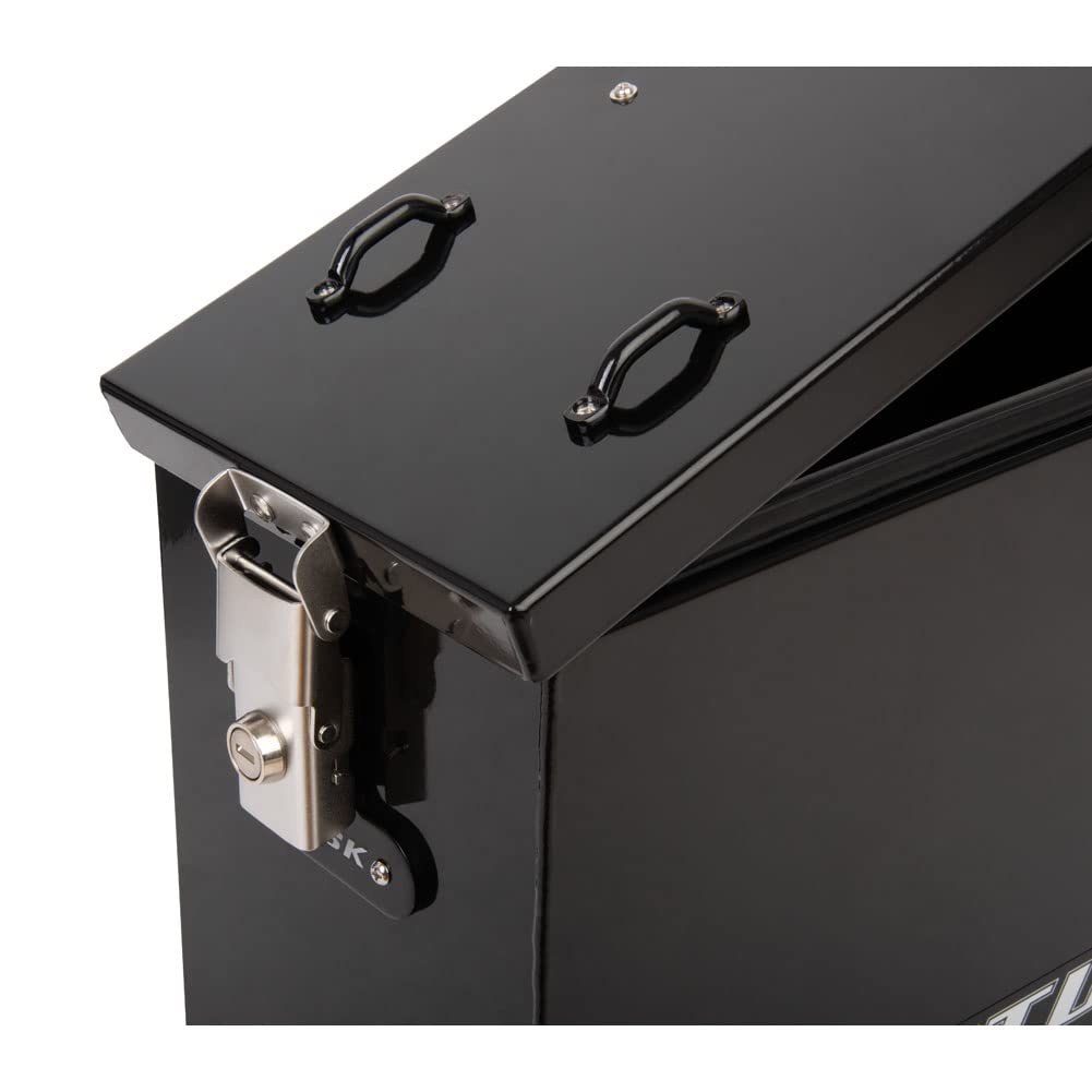 TUSK V2 Medium Black Aluminum Motorcycle Panniers - Durable Side Luggage for Adventure Touring & Off-Road Biking