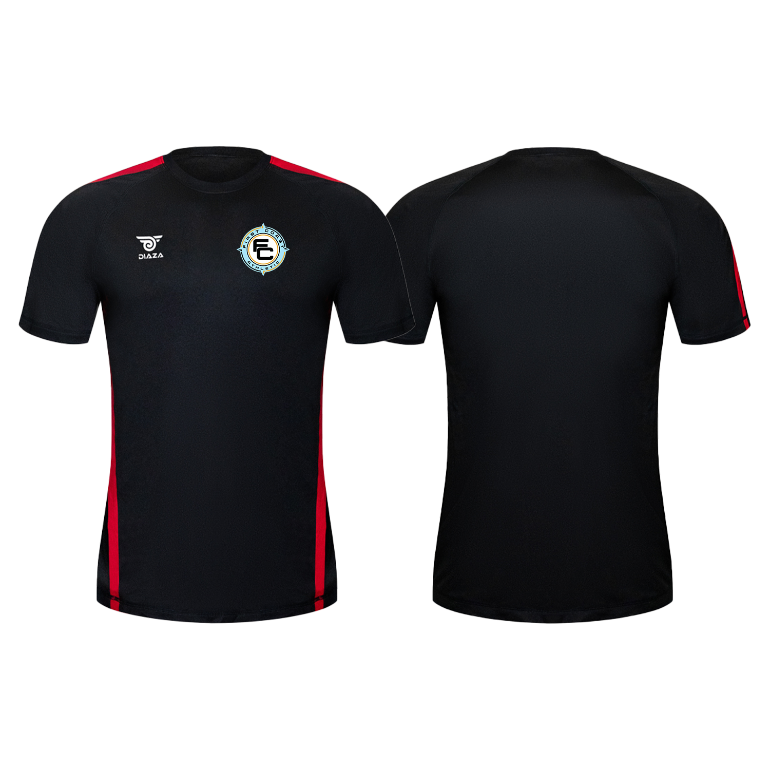 First Coast Athletic City Training Jersey - Black & Red - Breathable Performance Shirt for Men & Women - Perfect for Running, Gym Workouts & Sports Training