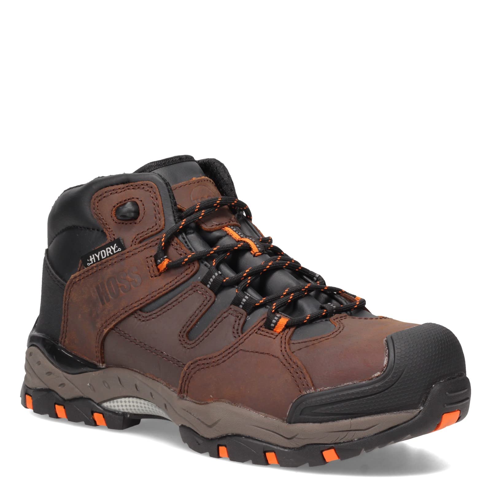 Men's Waterproof Composite Toe Work Boots - Brown Tracker Safety Shoes for Construction & Outdoor Work - Size 12 D - EH Rated for Electrical Hazard Protection - Ideal for Job Sites, Hiking & Heavy Duty Use
