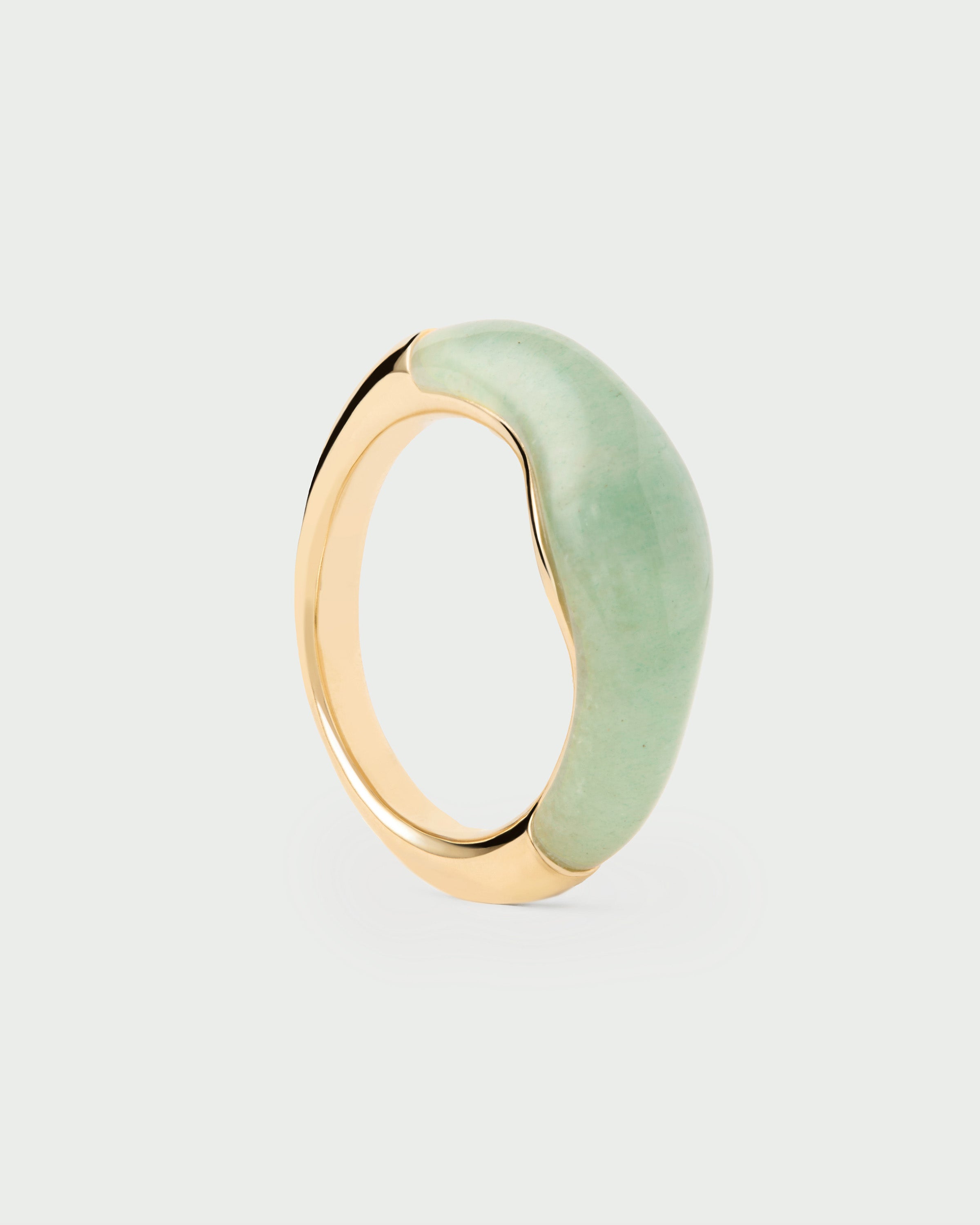 Green Aventurine Nami Ring for Women - Healing Crystal Jewelry for Stress Relief & Positive Energy - Perfect for Meditation, Yoga & Spiritual Gifts