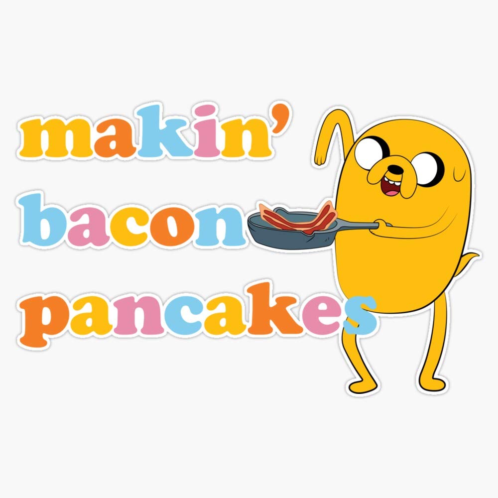 Adventure Time Makin' Bacon Pancakes Vinyl Waterproof Sticker - 5