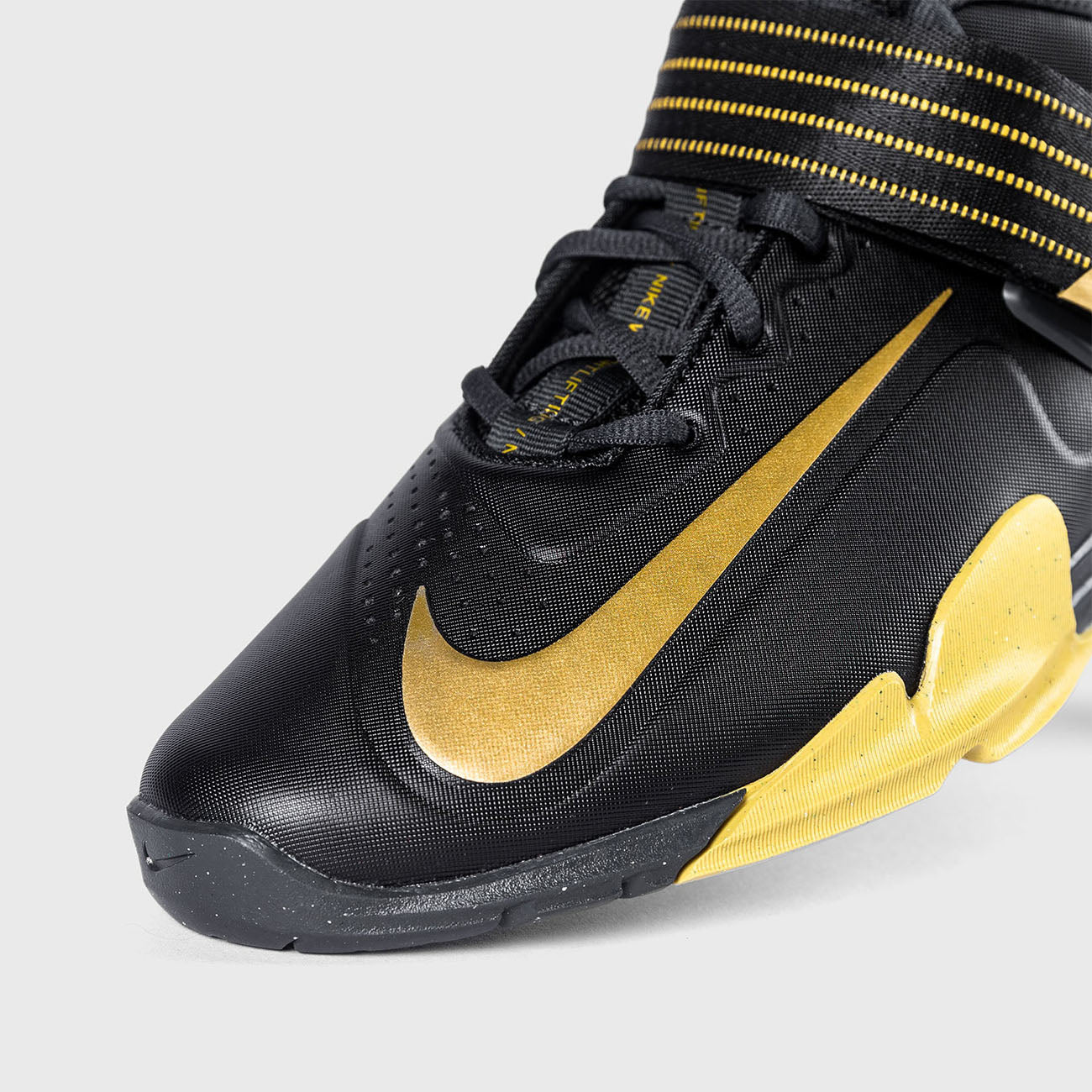 Nike Savaleos Sneakers for Men - Black & Metallic Gold Running Shoes for Gym, Training & Casual Wear