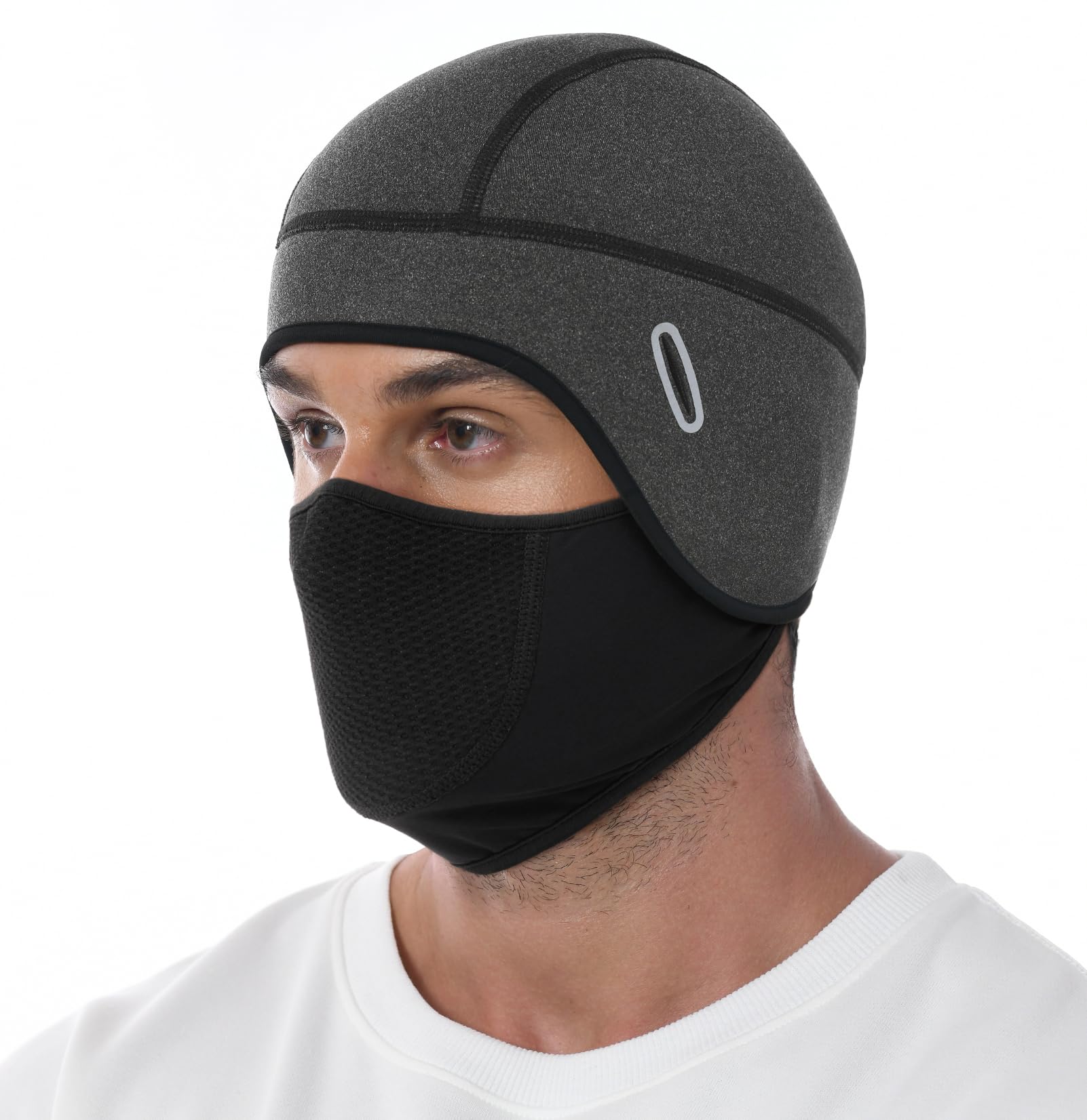 Thermal Skull Cap Helmet Liner with Face Cover - Balaclava Face Mask with Glasses Holes for Cycling & Motorcycle - Cold Weather Gear for Outdoor Sports & Winter Activities