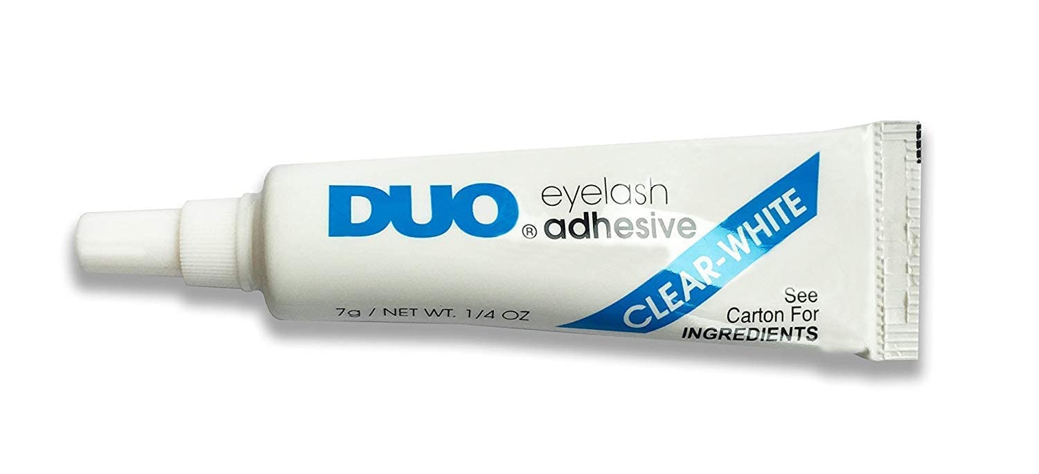 DHVAJ Waterproof Eyelash Adhesive Glue - 7g/0.25oz Clear & White - Long Lasting Lash Glue for False Eyelashes - Perfect for Swimming, Weddings & Daily Makeup