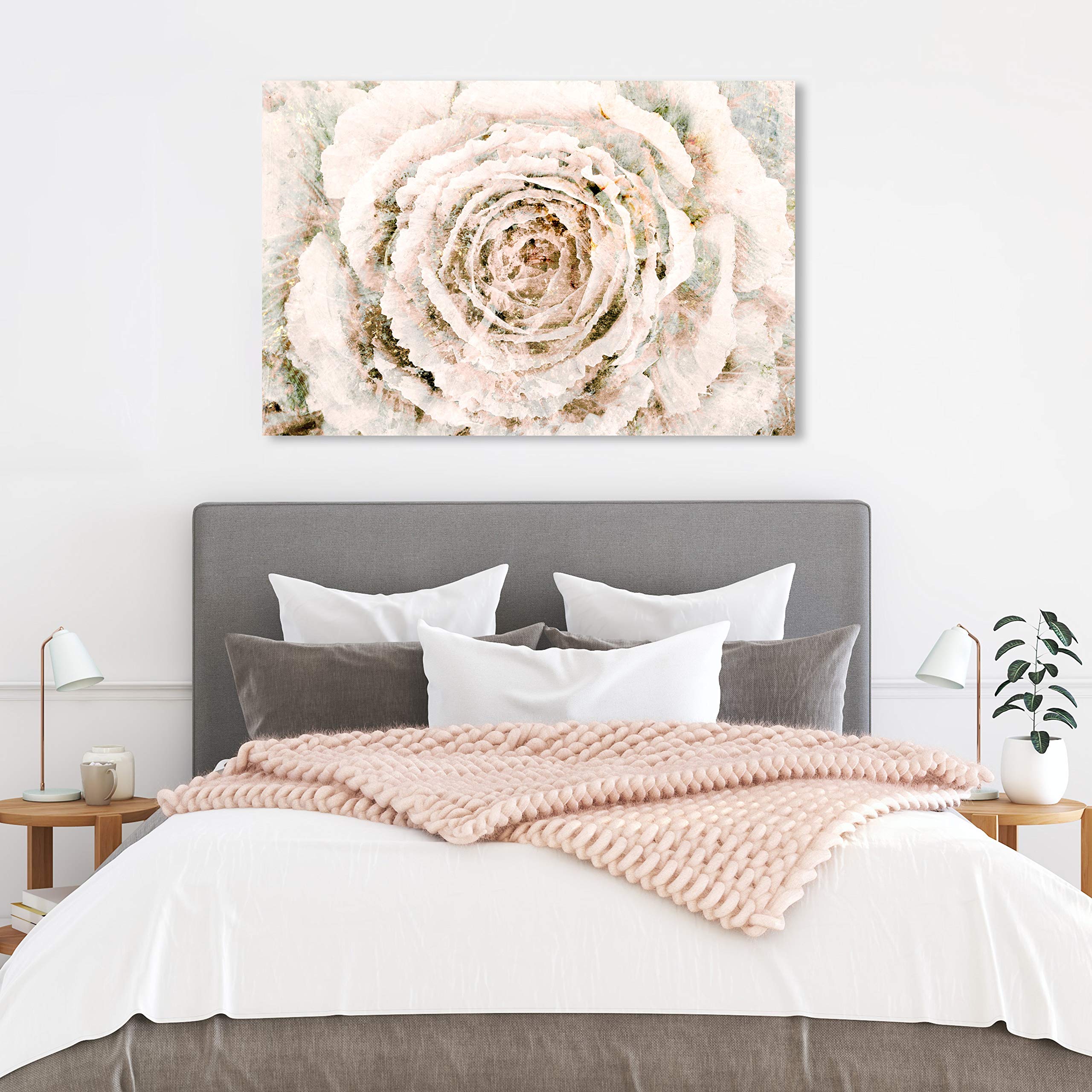 Oliver Gal Floral Wall Art Canvas Print - Winter Flower Home Decor, 36x24 Inches, White & Brown - Perfect for Living Room, Bedroom & Office Decor