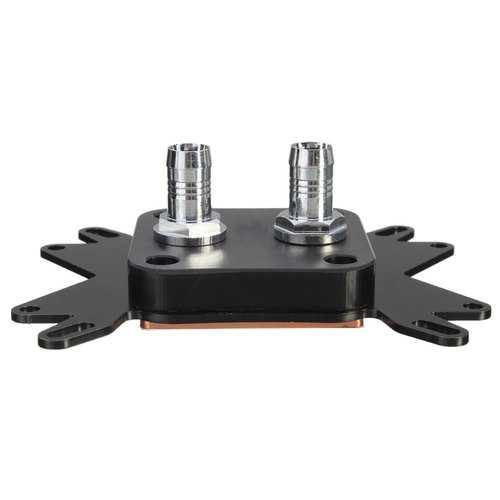 High-Performance Black POM CPU Water Cooling Block - Compatible with AMD AM2/AM3 & Intel LGA 775/1155/1156 - Perfect for Gaming PC & Overclocking Builds