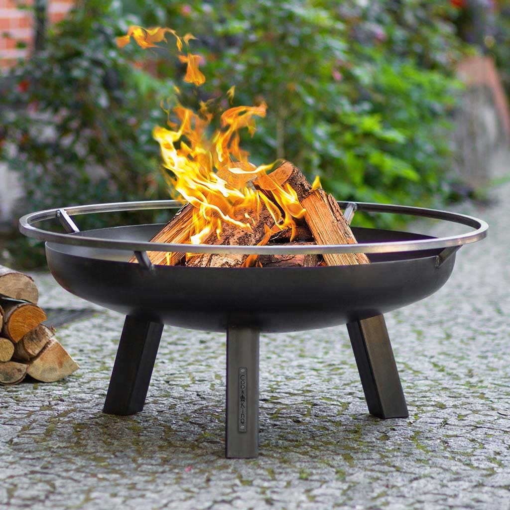 Good Directions Cook King Porto 23.5 Inch Fire Bowl - Outdoor Fire Pit for Patio, Backyard, and Garden Decor | Perfect for Camping, BBQ Parties & Cozy Evenings