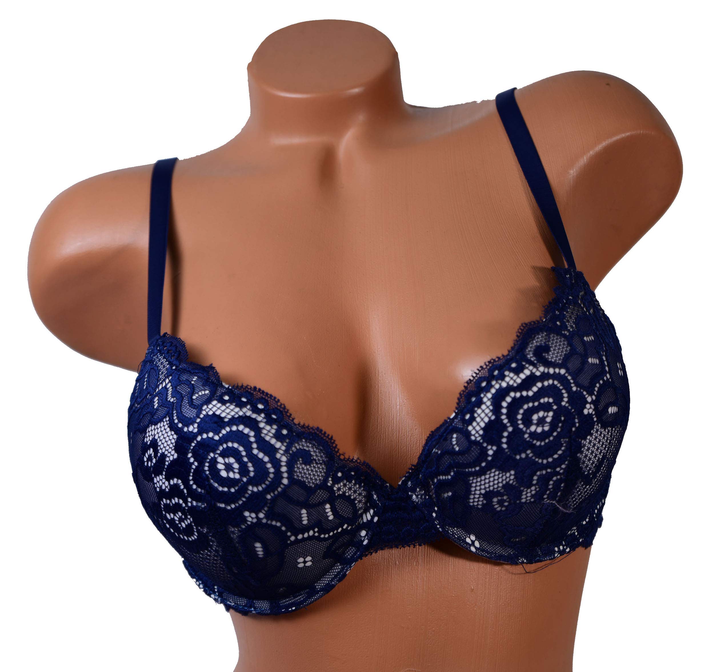 6 Pack Women's Double Pushup Lace Bras - B Cup & C Cup for Everyday Comfort & Sexy Look | Perfect for Date Night, Workout & Special Occasions