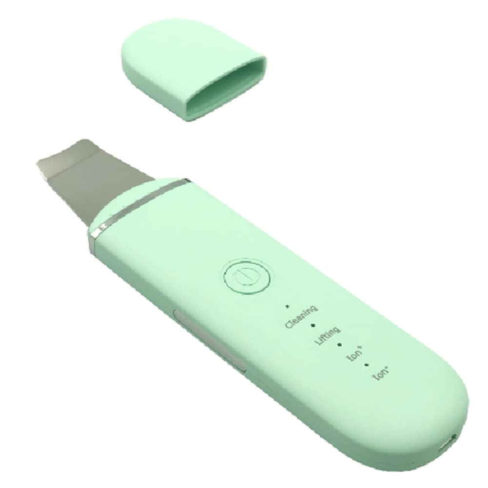 Fubdnefvo Skin Spatula - 4-in-1 Blackhead Remover Tool with LED Light & 4 Modes, Professional Facial Scrubber for Deep Cleansing & Exfoliation | Perfect for Acne Treatment, Pore Cleaning & At-Home Skincare Routine