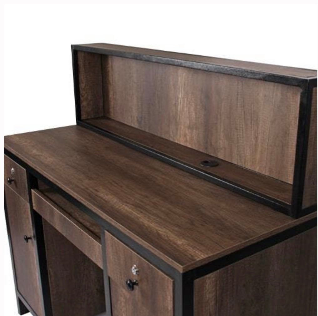 Premium Craftsman Reception Desk - Handcrafted Wood Office Furniture for Professional Spaces | Perfect for Hotels, Corporate Lobbies & Clinic Waiting Areas