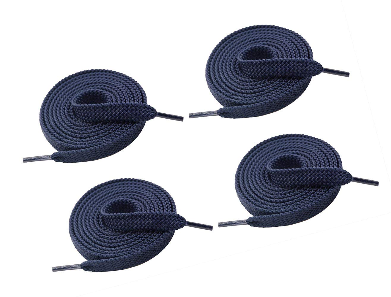 VSUDO 2 Pairs Double Layer Flat Sneaker Laces - Durable No-Tie Shoe Strings for Casual Shoes & Sneakers - Perfect for Running, Walking & Everyday Wear