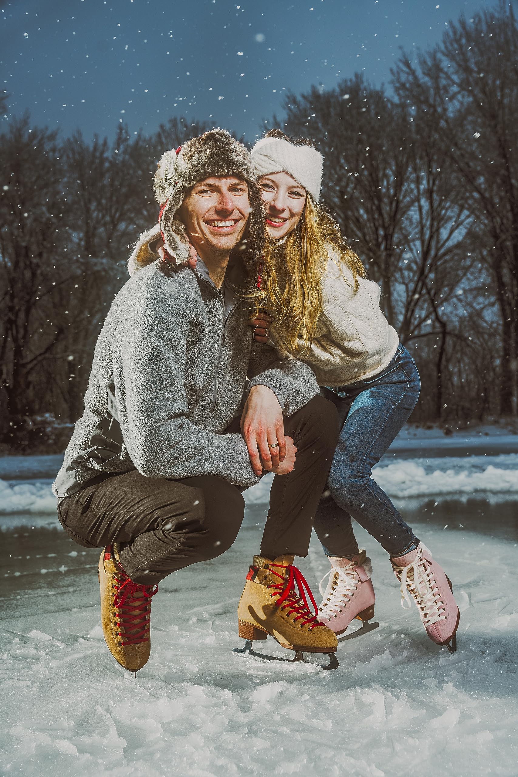 Riedell Ember Recreational Figure Ice Skates for Women & Girls - Comfortable Boots with Stainless Steel Blades - Perfect for Ice Rinks, Outdoor Skating & Figure Skating Practice