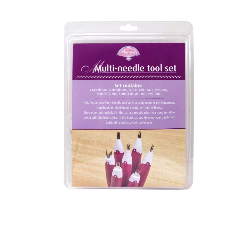 Pergamano Multi Needle Embroidery Tool Kit for Paper Crafting, Scrapbooking & Card Making - Perfect for DIY Art Projects and Handmade Greeting Cards