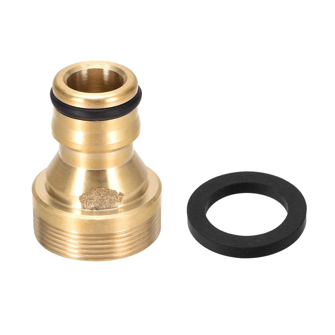 Brass Faucet Quick Connector G1/2 Male Thread Hose Adapter - 2 Pack for Garden Irrigation System, Outdoor Watering & DIY Plumbing Projects