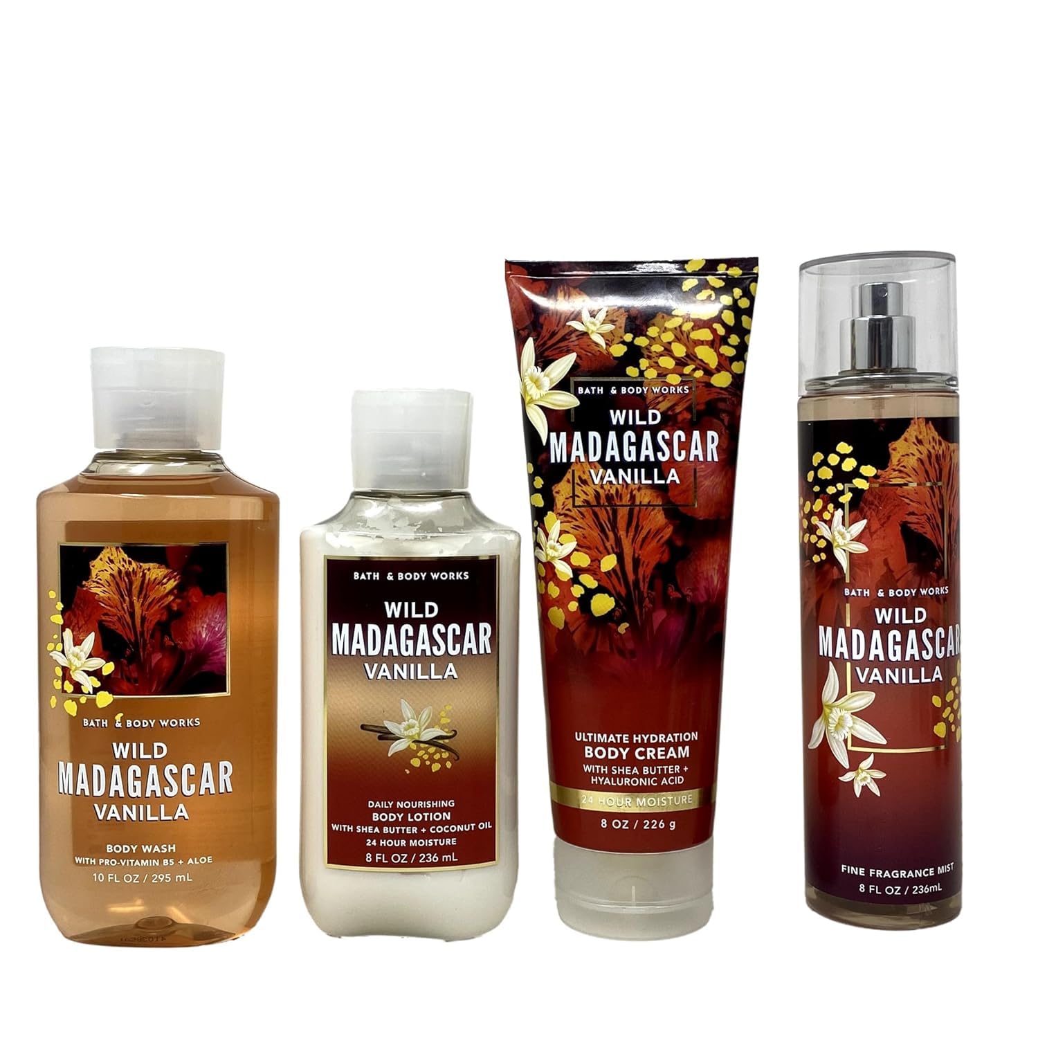 Premium Madagascar Vanilla 4-Piece Luxury Bath & Body Gift Set - Fragrance Mist, Body Cream, Shower Gel & Lotion - Perfect for Spa Nights, Self-Care Gifts & Relaxing Home Pampering