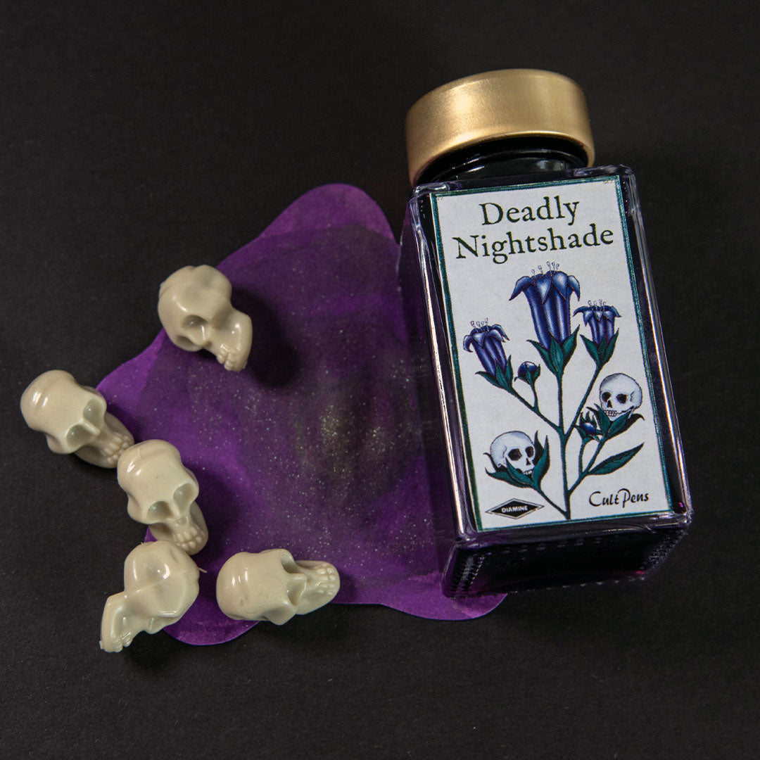 Diamine Deadly Nightshade Shimmer Ink 50ml - Exclusive Cult Pens Edition for Calligraphy, Journaling & Artistic Writing
