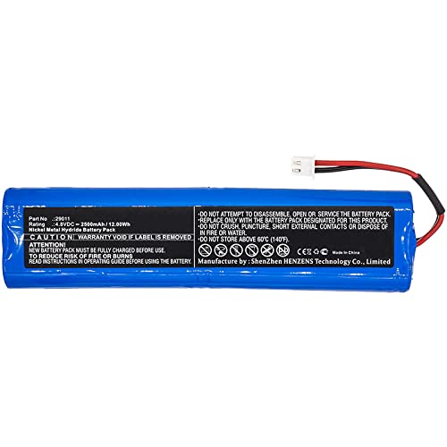 Synergy Digital Equipment Battery - 4.8V Ni-MH 2500mAh Replacement for Hazet 29011 | Power Tools & Professional Equipment | Perfect for Mechanics, Electricians & DIY Projects