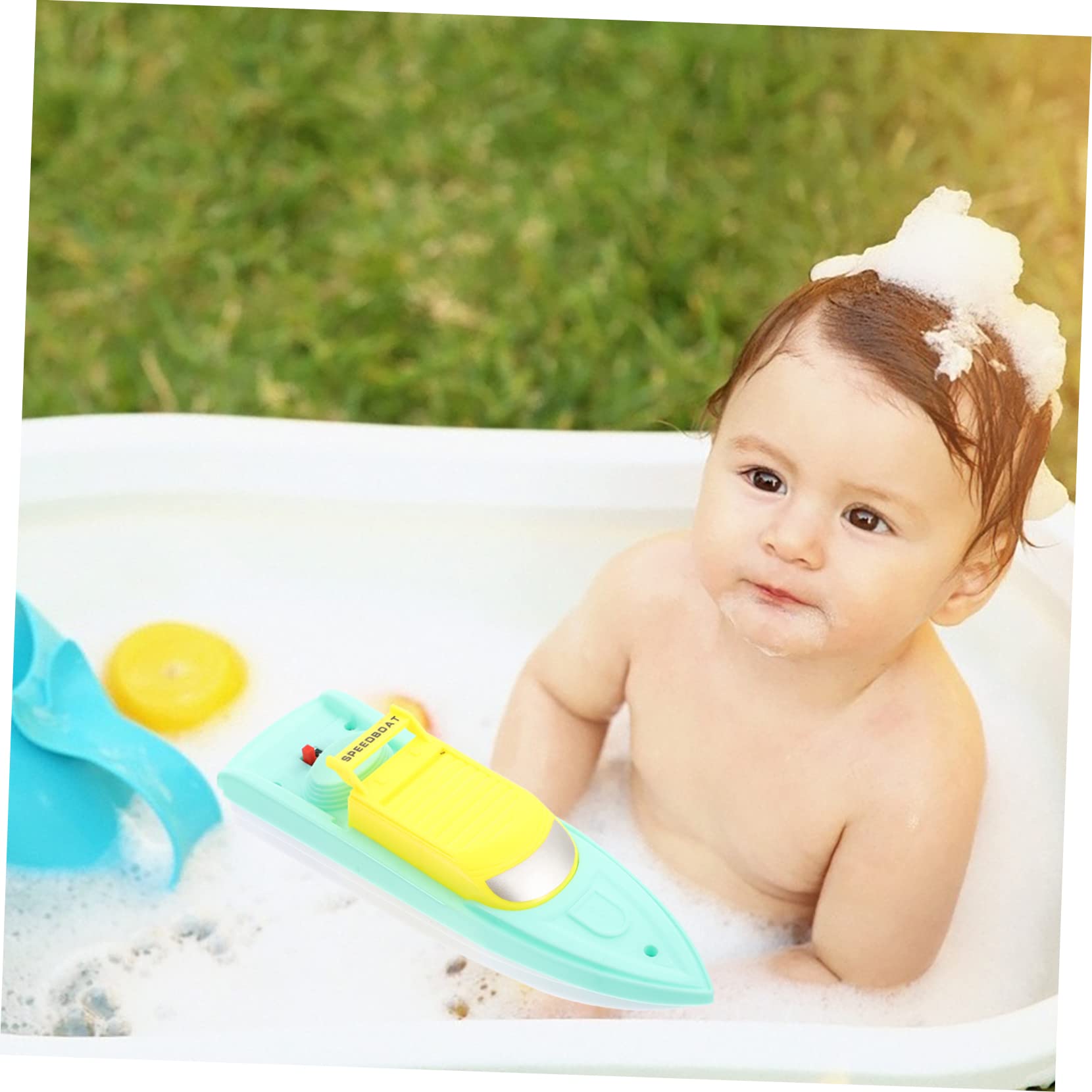 **WESIEVYA Kids Speed Boat Toy - Floating Plastic Swimming Pool & Bath Toys for Toddlers 2-4 Years Old - Fun Water Play for Pools, Bathtubs & Outdoor Activities**