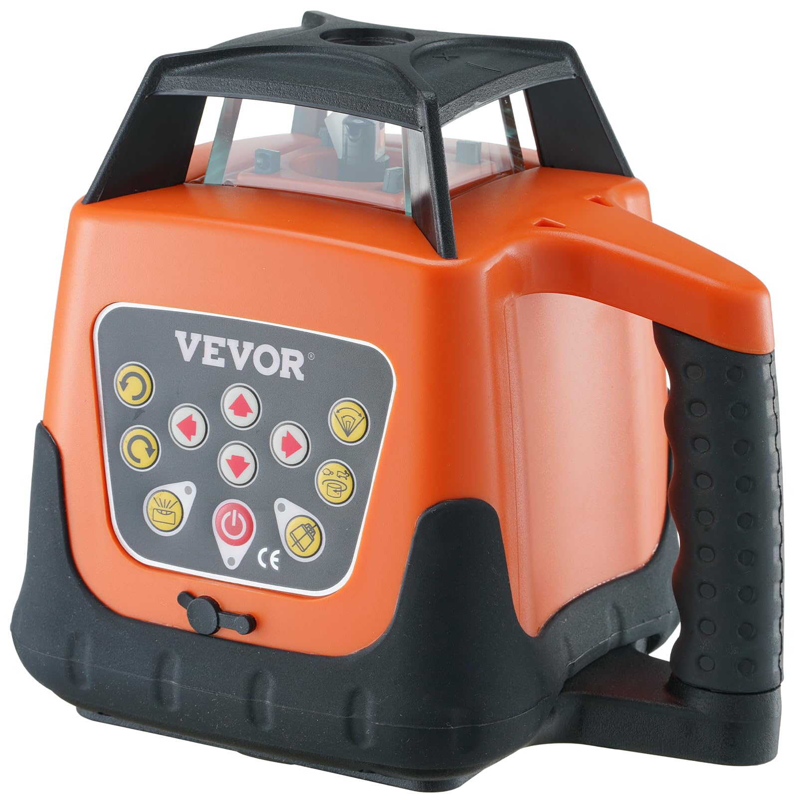 VEVOR 360-Degree Self-Leveling Rotary Laser Level with Remote Control - 1650ft Red Cross Line Laser, 5 Rotation Speeds & 4 Scanning Angles, IP66 Waterproof, Battery Included - Perfect for Construction, Floor Leveling, and DIY Home Projects