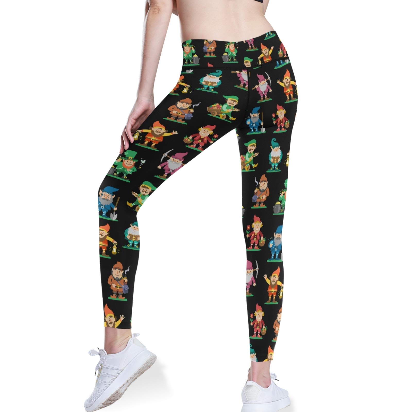 Fairy Tale Gnome Yoga Pants - High Waist Tummy Control Leggings for Women, Workout & Running (M) - Perfect for Gym & Outdoor Sports
