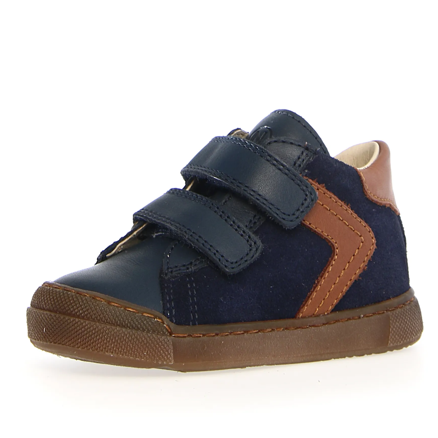 Naturino Heist VL Boys Casual Shoes - Navy & Cuoio | Comfortable Sneakers for Kids, School, Play & Everyday Wear